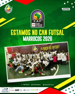 Imagem da fmf sobre a qualificação da equipa moçambicana no fustal