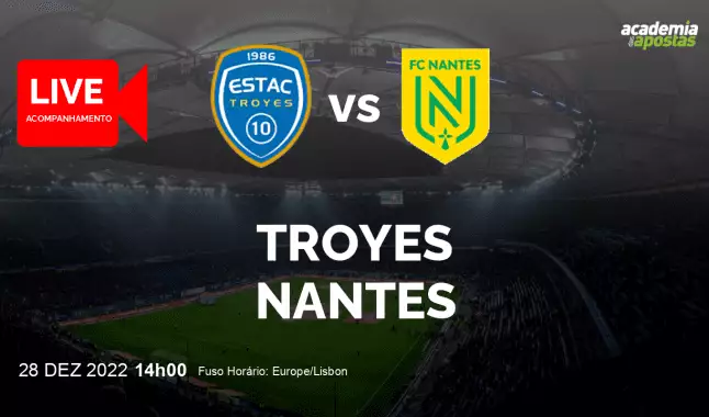 Troyes Nantes livestream | Ligue 1 | 28 December 2022