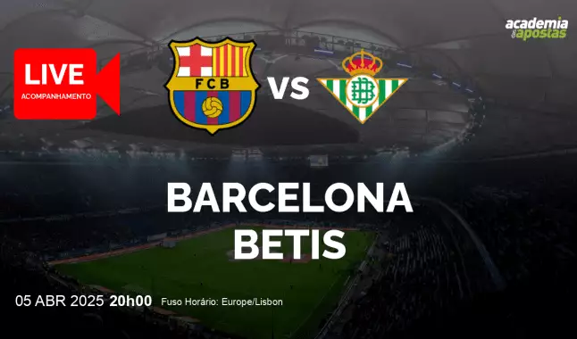 Barcelona Betis livestream | Primera División | 05 April 2025