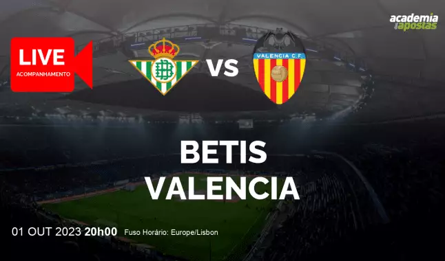 Betis Valencia livestream | Primera División | 01 October 2023