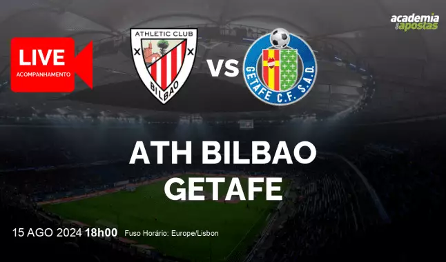Ath Bilbao Getafe livestream | Primera División | 15 August 2024