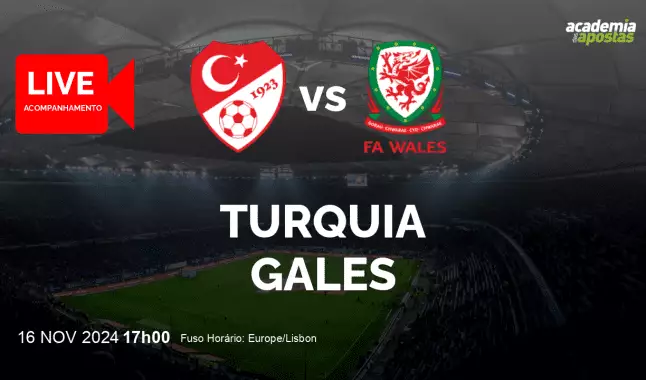 Turquia Gales livestream | UEFA Nations League | 16 November 2024