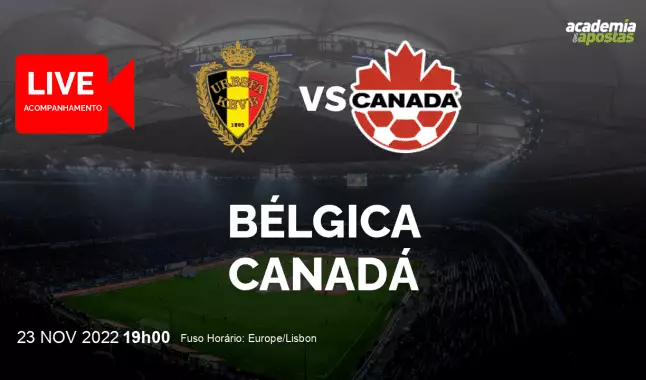 Bélgica Canadá livestream | Mundial | 23 November 2022