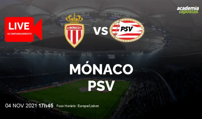 Mónaco PSV livestream | UEFA Europa League | 04 November 2021