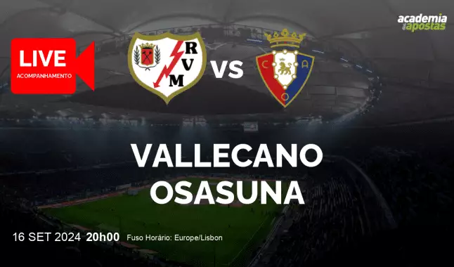 Vallecano Osasuna livestream | Primera División | 16 September 2024