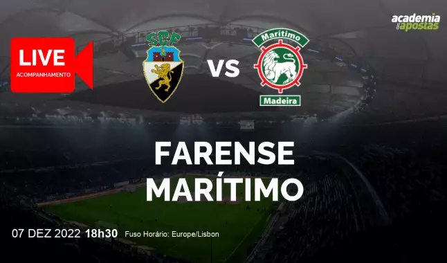 Farense Marítimo livestream | Taça da Liga | 07 December 2022
