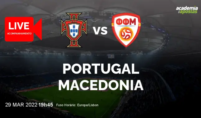 Portugal Macedonia livestream | WC Qualification Europe | 29 March 2022