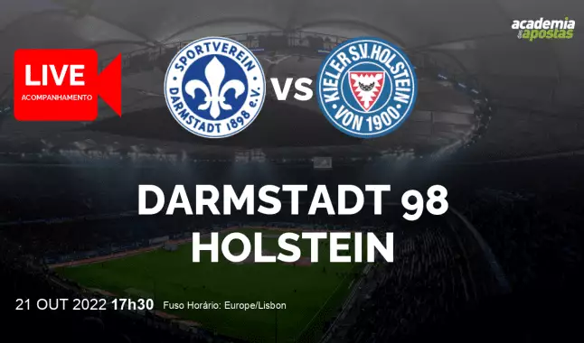 Darmstadt 98 Holstein livestream | 2. Bundesliga | 21 October 2022