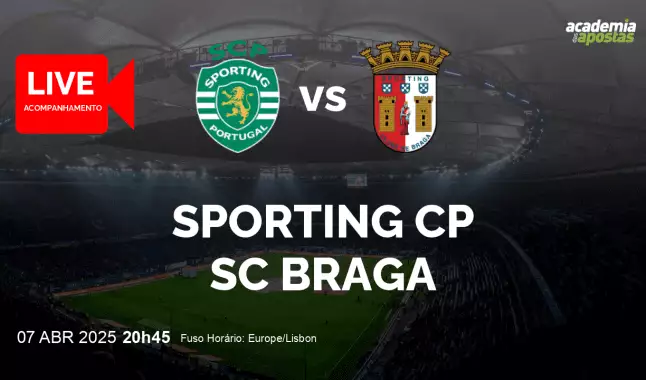 Sporting CP SC Braga livestream | Liga Portugal Betclic | 07 April 2025