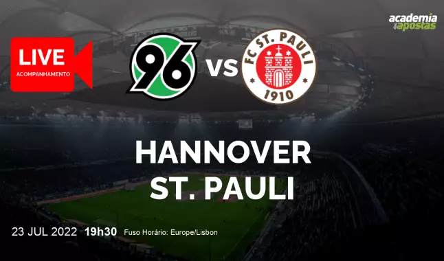 Hannover St. Pauli livestream | 2. Bundesliga | 23 July 2022