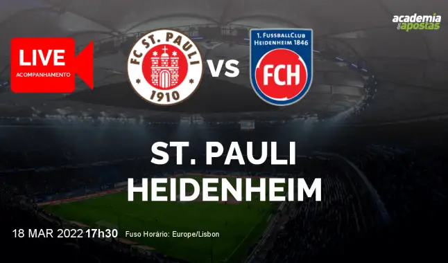 St. Pauli Heidenheim livestream | 2. Bundesliga | 18 March 2022
