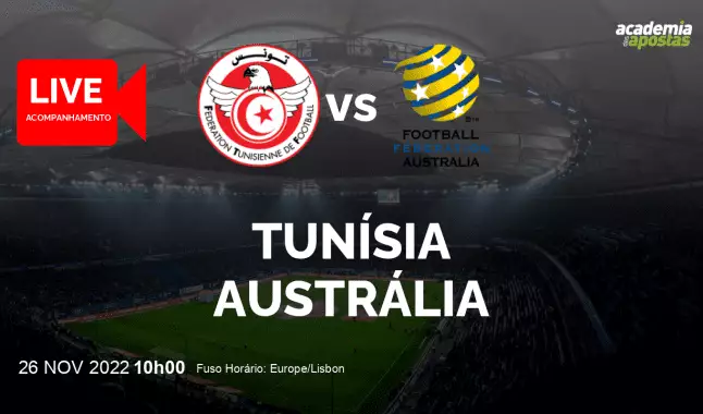 Tunísia Austrália livestream | Mundial | 26 November 2022