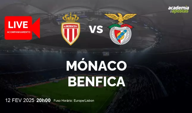 Mónaco Benfica livestream | UEFA Champions League | 12 February 2025