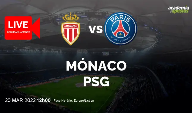Mónaco PSG livestream | Ligue 1 | 20 March 2022