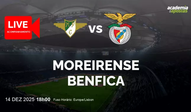 Moreirense Benfica livestream | Liga Portugal Betclic | 14 December 2025