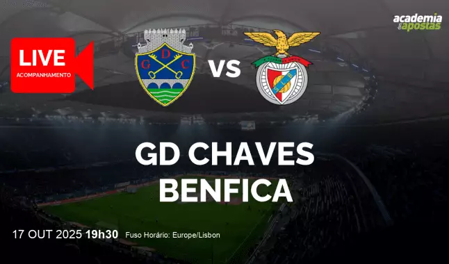 GD Chaves Benfica livestream | Taça de Portugal | 17 October 2025