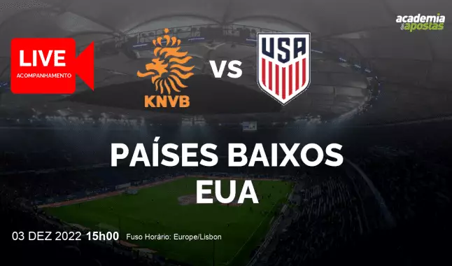 Países Baixos EUA livestream | Mundial | 03 December 2022