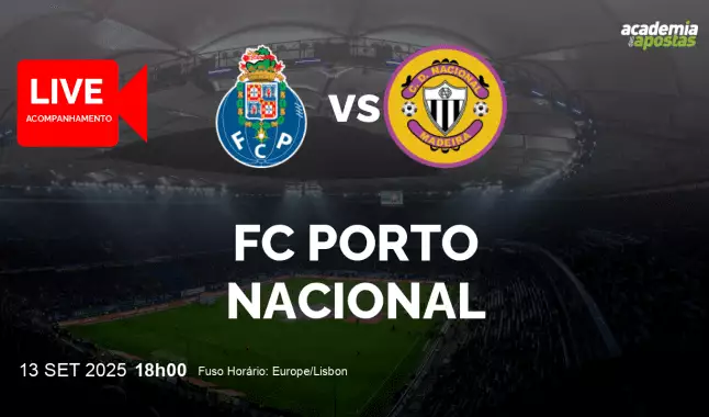 FC Porto Nacional livestream | Liga Portugal Betclic | 13 September 2025