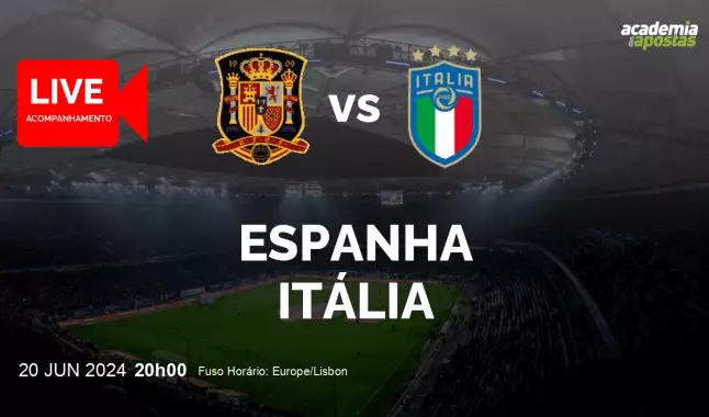 Espanha Itália livestream | Campeonato Europeu | 20 June 2024