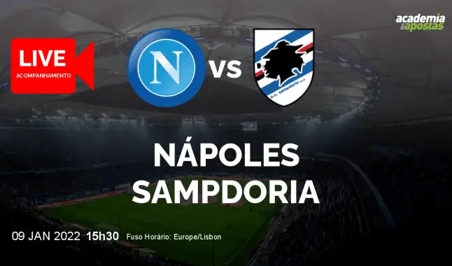 Nápoles Sampdoria livestream | Serie A | 09 January 2022