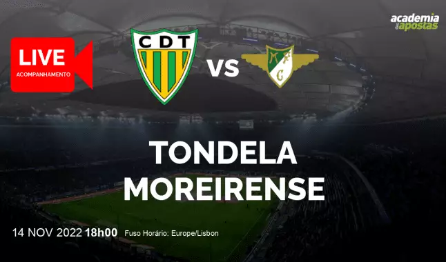 Tondela Moreirense livestream | Segunda Liga | 14 November 2022