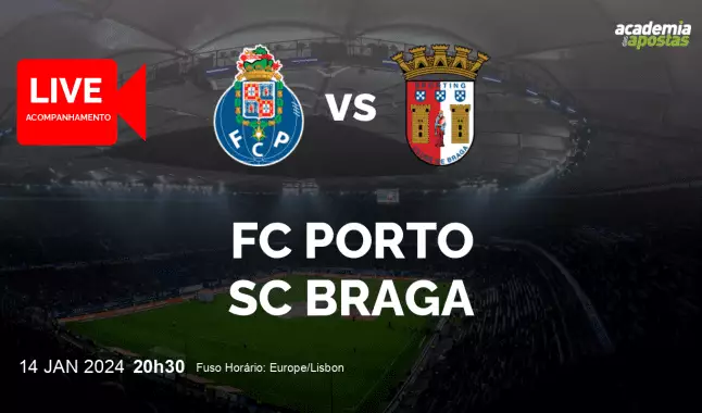 FC Porto SC Braga livestream | Liga Portugal Betclic | 14 January 2024