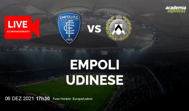 Empoli Udinese livestream | Serie A | 06 December 2021