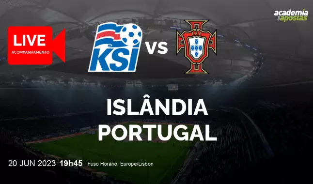 Islândia Portugal livestream | Qualificação para o Campeonato Europeu | 20 June 2023