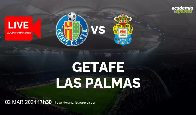 Getafe Las Palmas livestream | Primera División | 02 March 2024