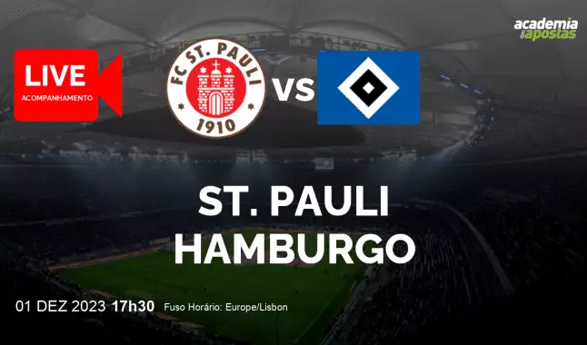 St. Pauli Hamburgo livestream | 2. Bundesliga | 01 December 2023