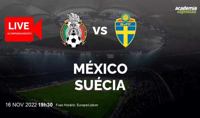 México Suécia livestream | Amigáveis | 16 November 2022