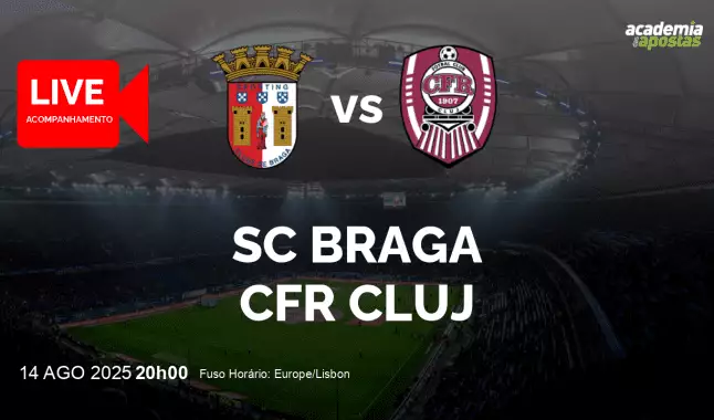 SC Braga CFR Cluj livestream | UEFA Europa League | 14 August 2025