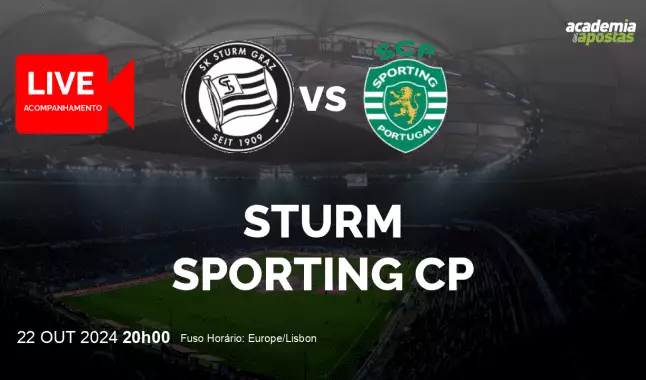 Sturm Sporting CP livestream | UEFA Champions League | 22 October 2024