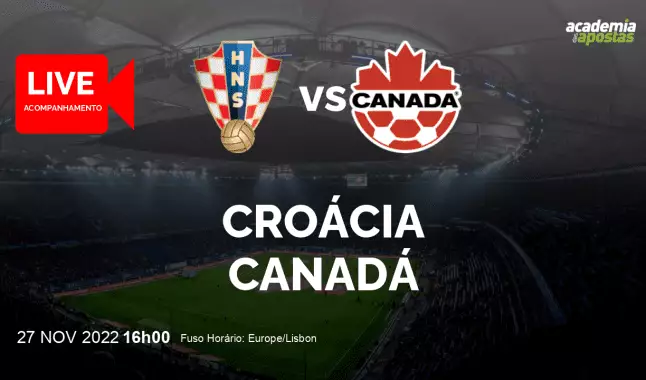 Croácia Canadá livestream | Mundial | 27 November 2022
