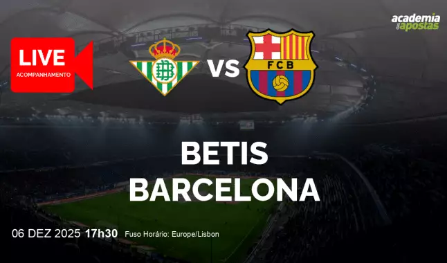 Betis Barcelona livestream | Primera División | 06 December 2025
