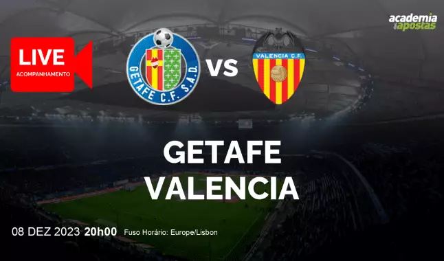 Getafe Valencia livestream | Primera División | 08 December 2023