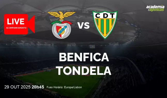 Benfica Tondela livestream | Taça da Liga | 29 October 2025