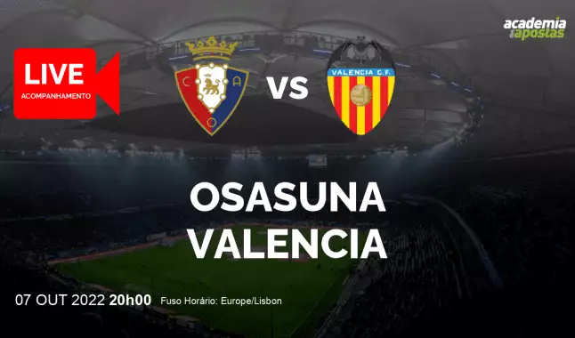 Osasuna Valencia livestream | Primera División | 07 October 2022