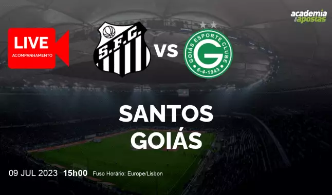 Santos Goiás livestream | Serie A | 09 July 2023