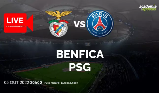Benfica PSG livestream | UEFA Champions League | 05 October 2022