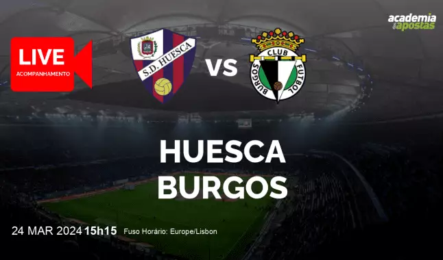 Huesca Burgos livestream | Segunda División | 24 March 2024