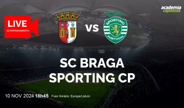 SC Braga Sporting CP livestream | Liga Portugal Betclic | 10 November 2024