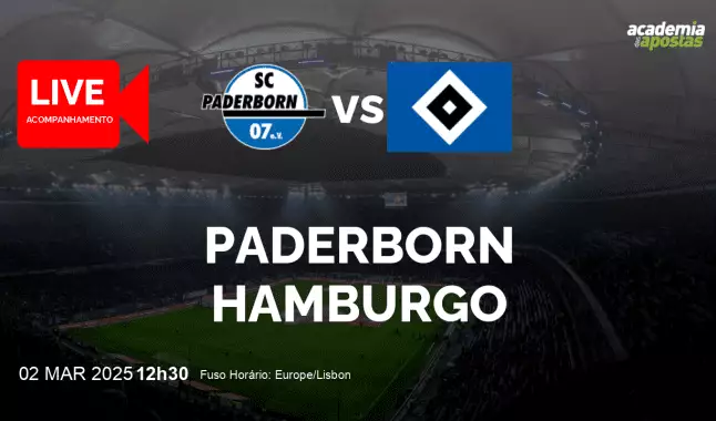 Paderborn Hamburgo livestream | 2. Bundesliga | 02 March 2025