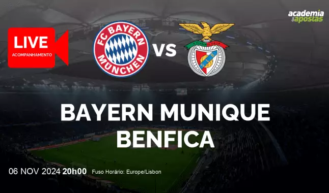 Bayern Munique Benfica livestream | UEFA Champions League | 06 November 2024