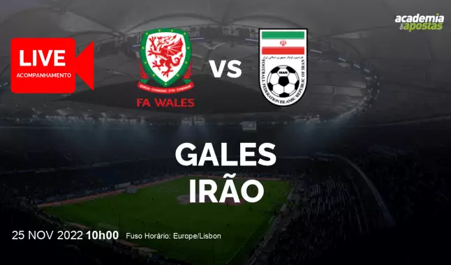 Gales Irão livestream | Mundial | 25 November 2022