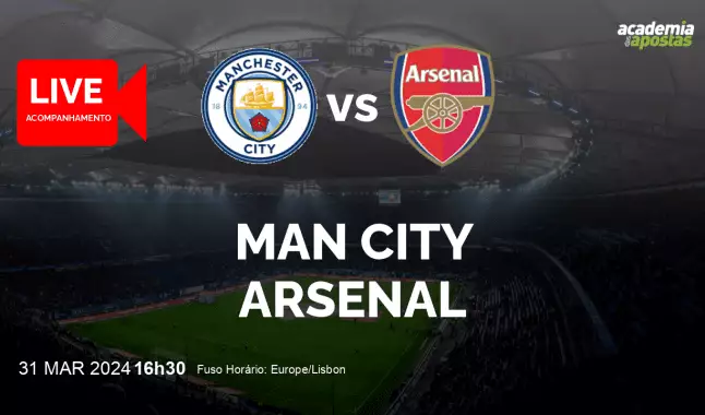 Man City Arsenal livestream | Premier League | 31 March 2024