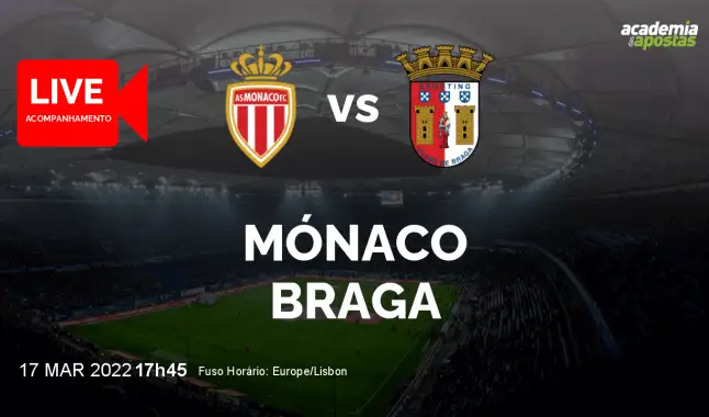 Mónaco SC Braga livestream | UEFA Europa League | 17 March 2022