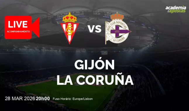 Gijón La Coruña livestream | Segunda División | 28 March 2026