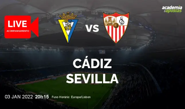 Cádiz Sevilla livestream | Primera División | 03 January 2022