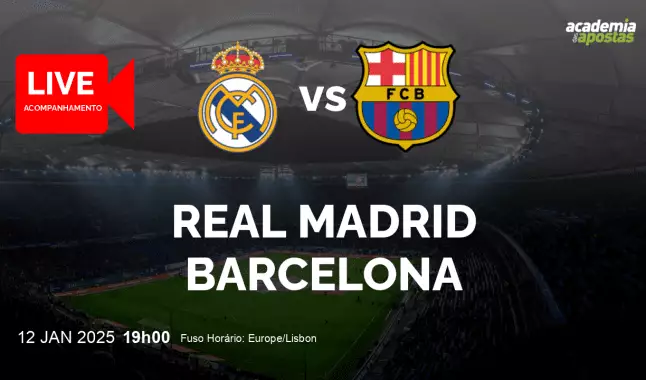 Real Madrid Barcelona livestream | Super Cup | 12 January 2025